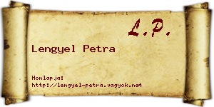 Lengyel Petra névjegykártya
